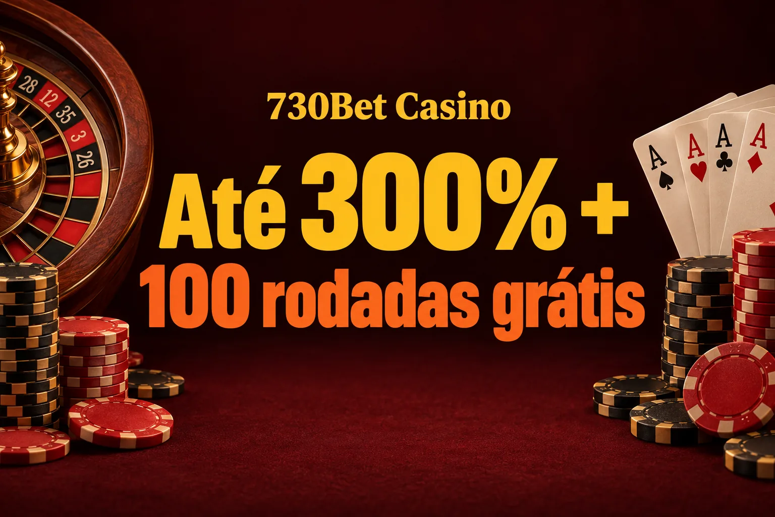 Até 300% + 100 rodadas grátis
